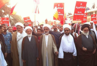 Bahraini clerics including Sheikh Isa Ahmed Qassims Bahrains top Shia religious leader took part in the protest Bahraini clerics including Sheikh Isa Ahmed Qassims Bahrains top Shia religious leader took part in the protest