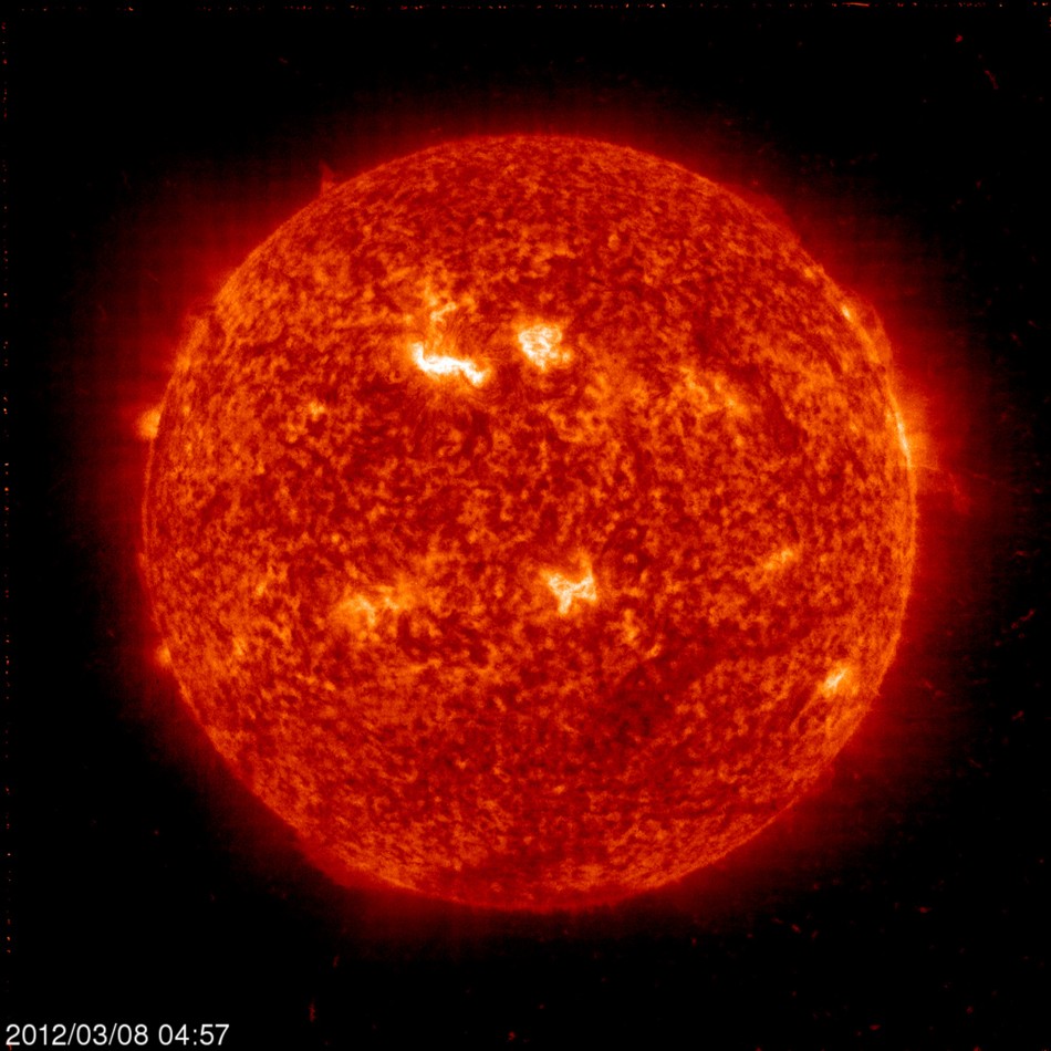NASA handout image shows the Sun acquired by the Solar and Heliospheric Observatory