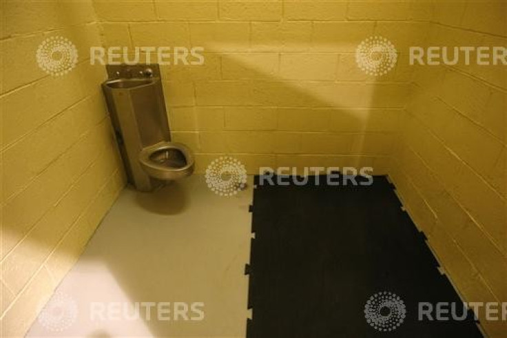 Interior of a solitary confinement cell at a new detention centre is pictured at the U.S. Bagram Air Base