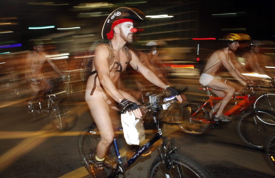 Cyclists take part in the quotWorld Naked Bike Ridequot on Sao Paulo039s Paulista Avenue