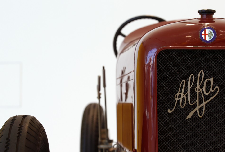 A 1913 Alfa Romeo 40-60 is pictured at the Casa Enzo Ferrari museum during a media preview in Modena