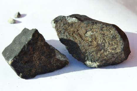 Meteorite that hit the roof of a cottage house is pictured in central Oslo