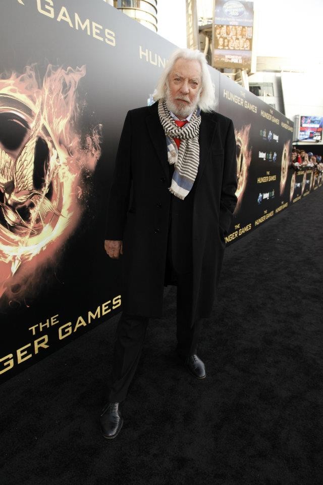 Donald Sutherland at The Hunger Games World Premiere at Nokia Theater L.A Live
