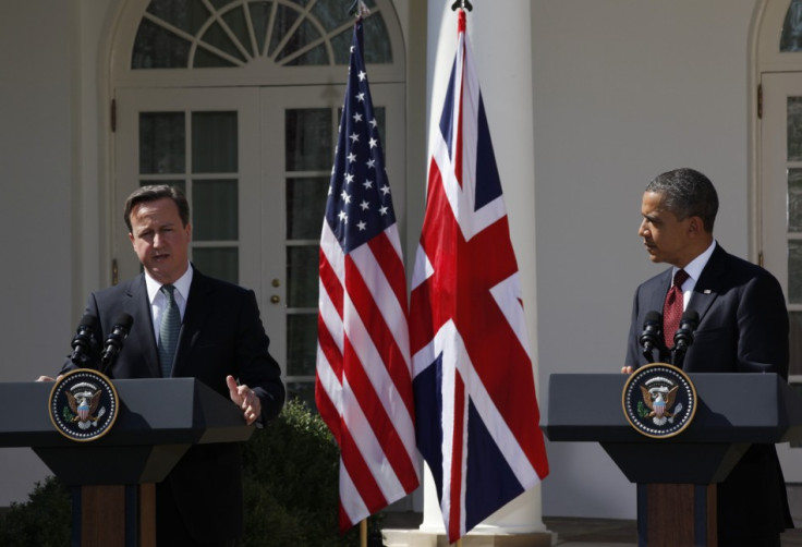 U.S. President Obama and British Prime Minister Cameron hold a joint press conference in the Rose Garden of the White House in Washington U.S. President Obama and British Prime Minister Cameron hold a joint press conference in the Rose Garden of the White House in Washington