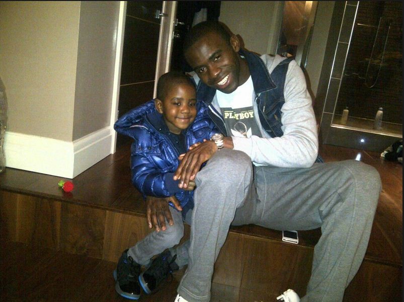 Fabrice Muamba with son