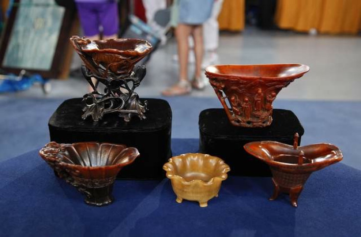 The rhinoceros horn cups are expected to fetch $1m (collectors weekly)