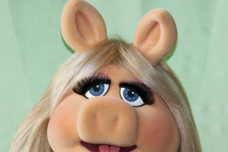 Muppets character Miss Piggy is pictured at ceremonies honoring the Muppets with a star on the Hollywood Walk of Fame in Hollywood