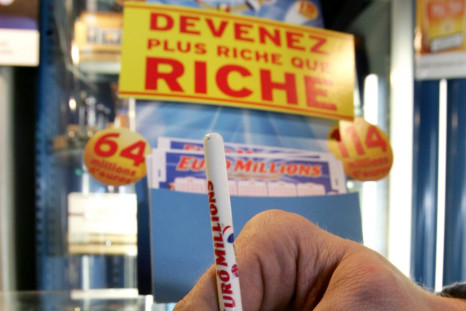 Customer selects numbers on &quot;EuroMillions&quot; lottery ticket in Truchtersheim on eve of draw