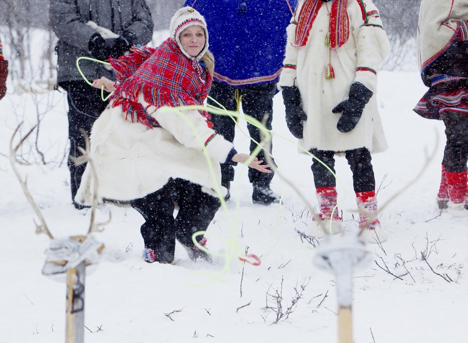 Prince Albert II, Princess Charlene Enjoy a Reindeer Sledge Ride