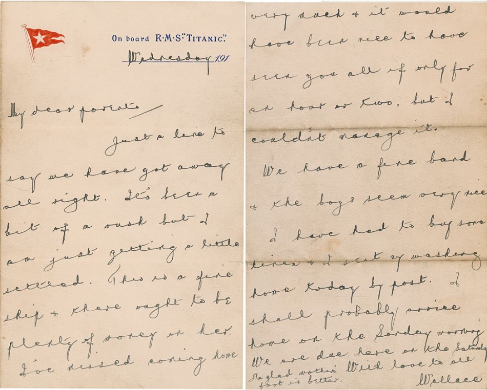 Wallace Hartleys letter