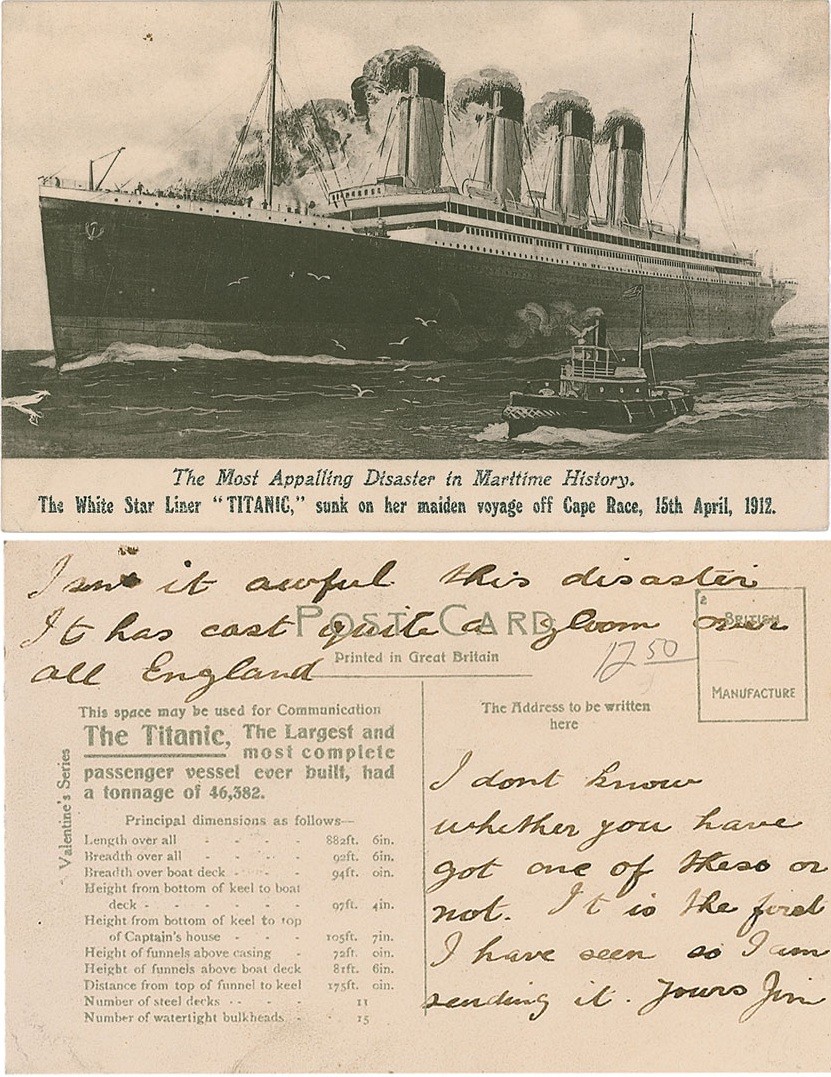 Titanic postcard