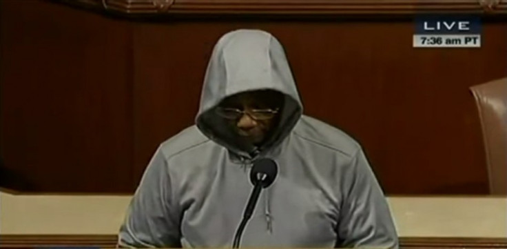 Illinois Congressman Bobby Rush put on a hoodie to discuss racial profiling in the House of Representatives