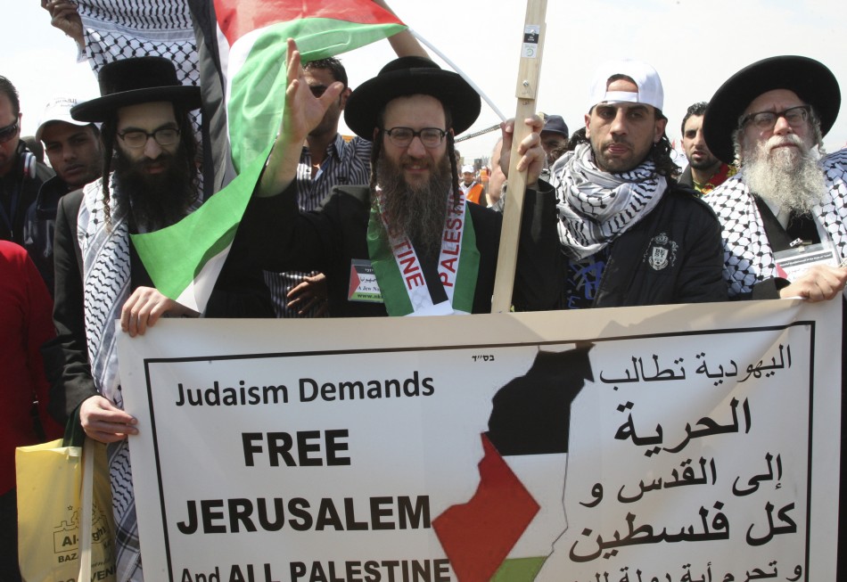 Members of the organisation Jews United Against Zionism join activities in Jordan