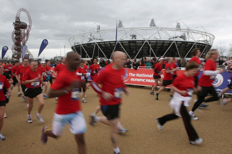 London 2012 Princess Beatrice Joins Thousands in Olympic Park Run