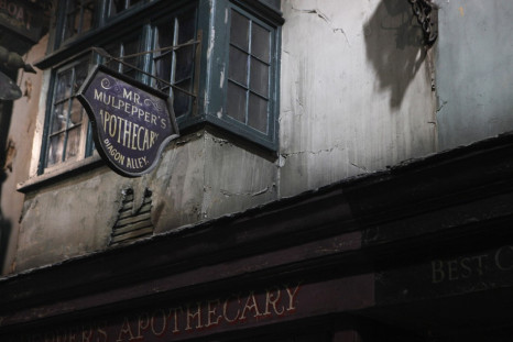 A sign above a storefront is seen in &quot;Diagon Alley&quot; during a media viewing tour of the set of the Harry Potter films at the Warner Bros. Studio Tour in Leavesden