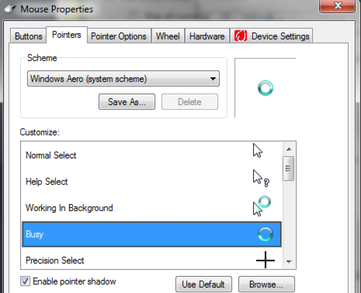 Mouse Busy Pointer