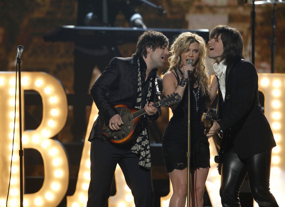 Kimberly Perry and The Band Perry perform quotPostcard From Parisquot at the 47th annual Academy of Country Music Awards in Las Vegas