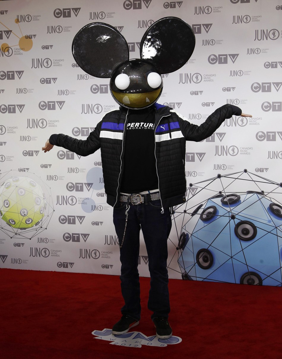 Recording artist deadmau5 arrives on the red carpet during the 41st Juno Awards in Ottawa