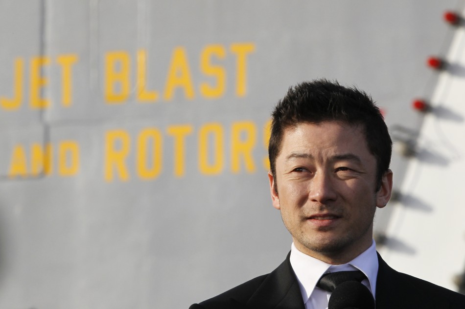 Japanese actor Asada attends news conference to promote quotBattleshipquot at Yokosuka port, south of Tokyo