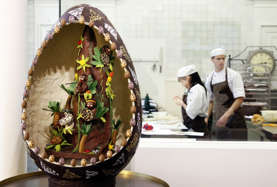 A chocolate easter egg is pictured in Antwerp