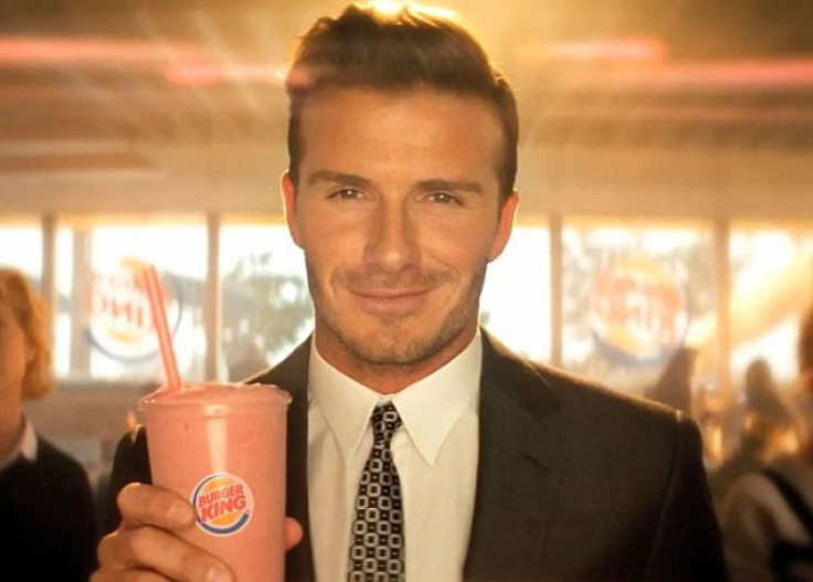 David Beckham sizzles in TV advert for Burger King's strawberry banana smoothie