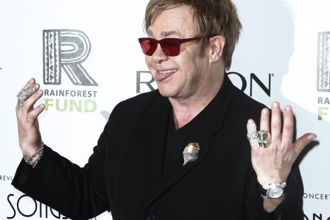 Musician Sir Elton John arrives for the benefit show &quot;Songs From the Silver Screen&quot; to raise funds for The Rainforest Trust at Carnegie Hall in New York