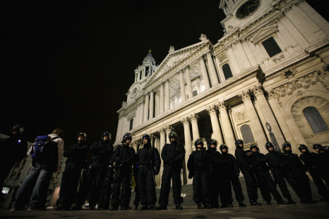 Police oversee Occupy London protest camp outside St Paul's