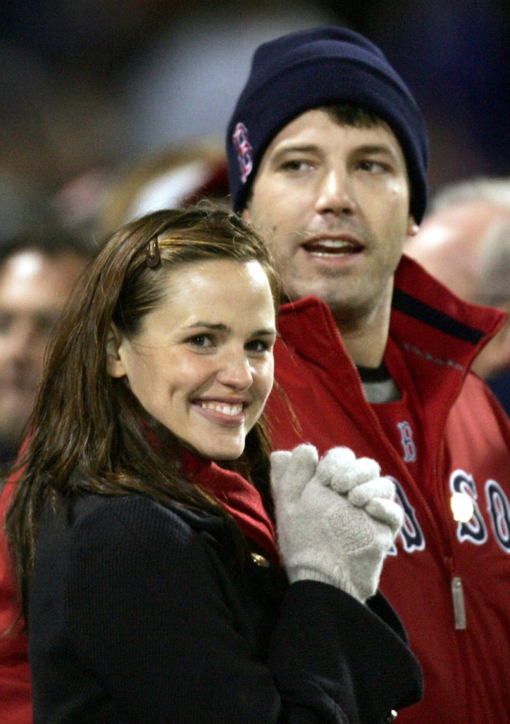 Ben Affleck and Jennifer Garner (Red Sox)