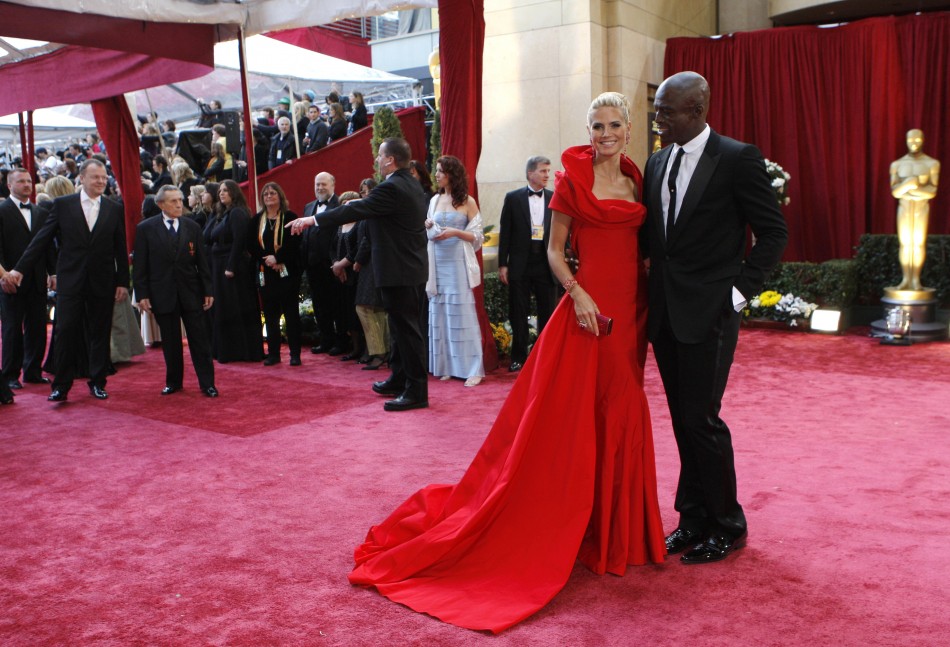 Model Heidi Klum and her husband musician Seal arrive at the 80th annual Academy Awards in Hollywood