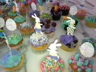 Easter cup cakes made by Victoria