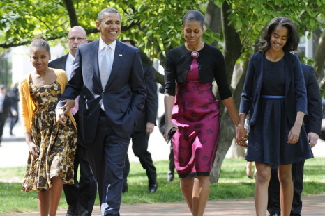 First Family Walking to the Church