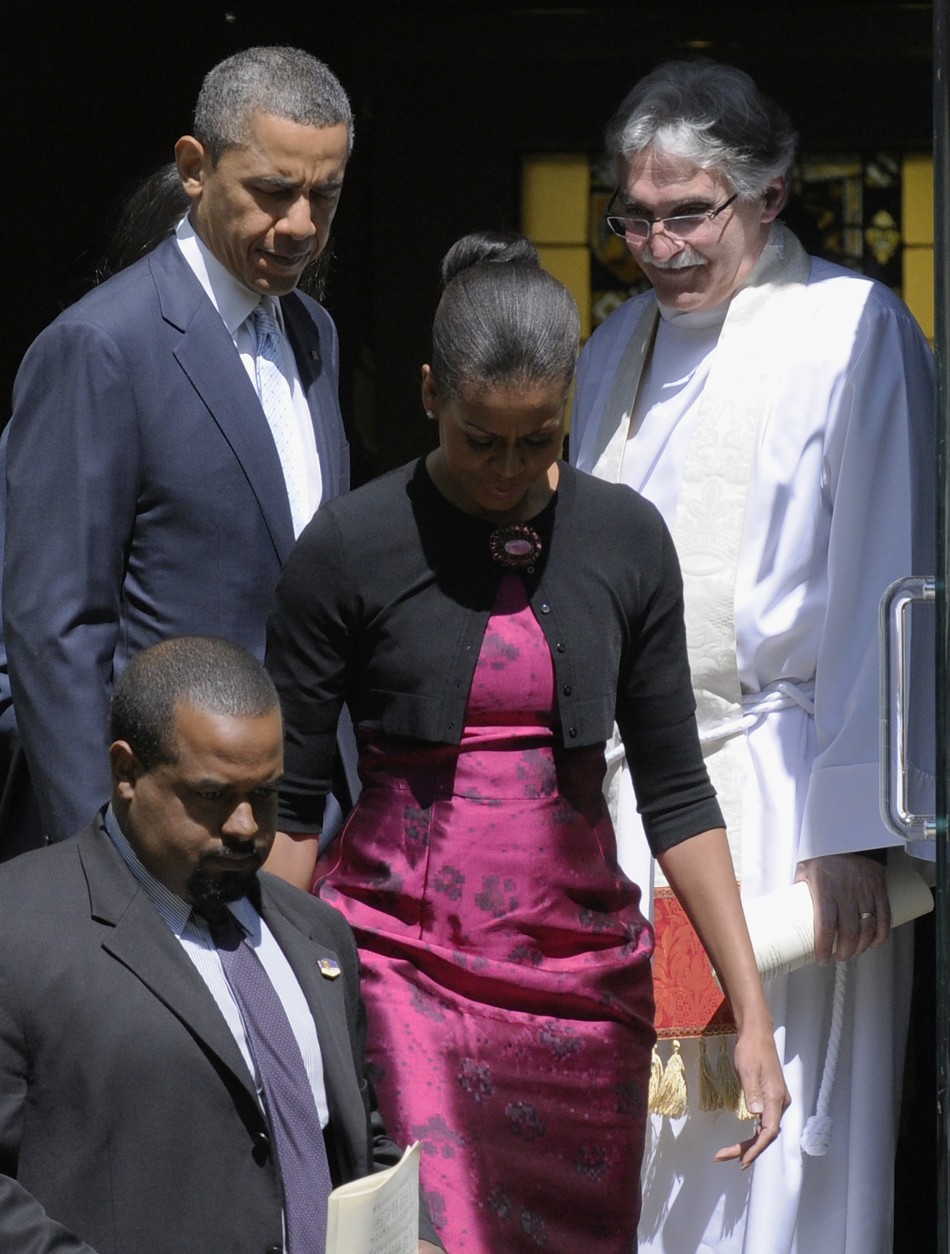 Obama Leaving the Church