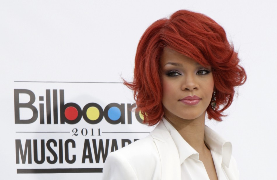 Singer Rihanna arrives at the 2011 Billboard Music Awards show in Las Vegas