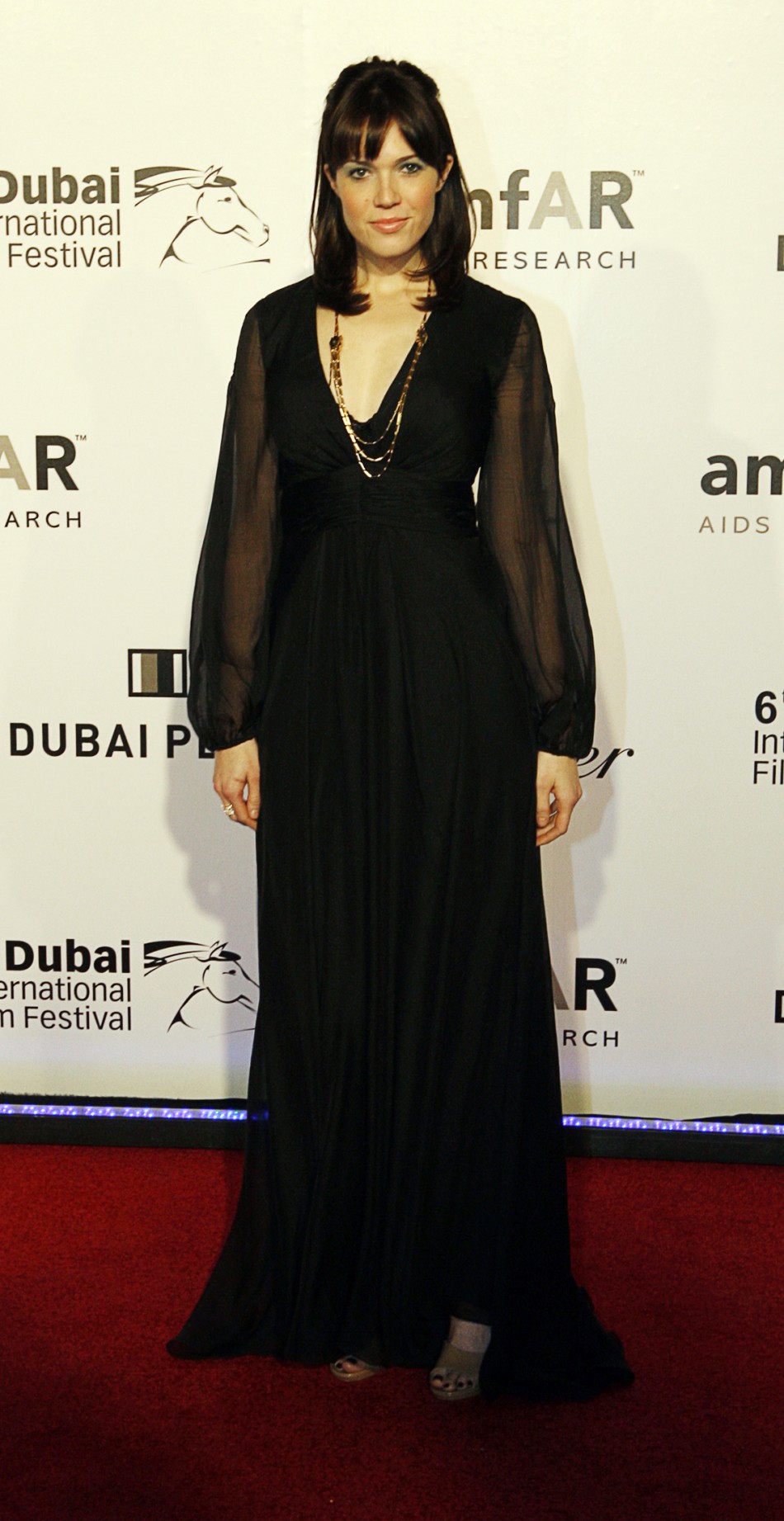 U.S. actress Mandy Moore arrive for the Auction for Cinema Against Aids during the Dubai International Film festival in Dubai
