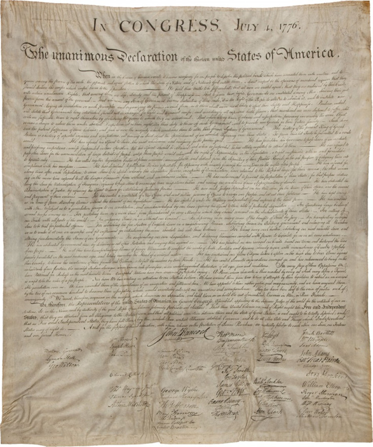 Copperplate print of US Declaration of Independence expected to sell for more than $250,000 at auction