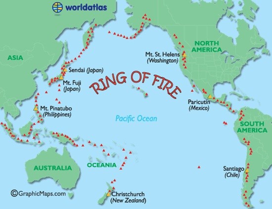 Five active volcanoes on my Asia Pacific 'Ring of Fire' watch-list right now