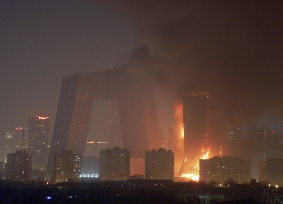 A huge blaze to the North Tower next to the CCTV building delayed its opening.
