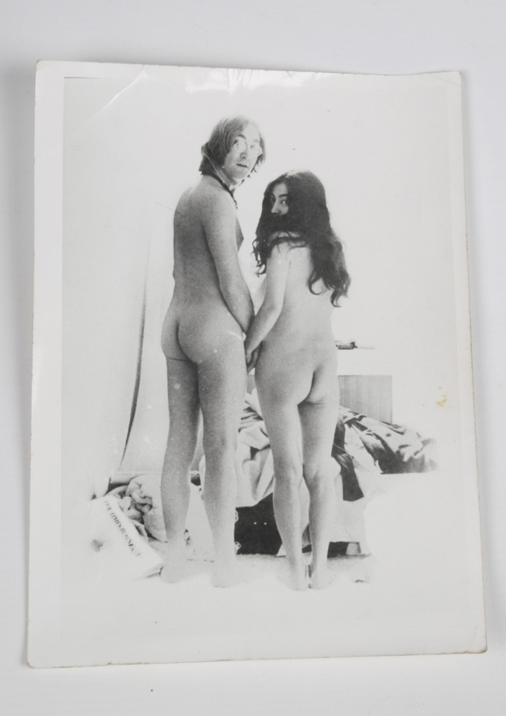 Rear view of naked pair was used on reverse of album cover