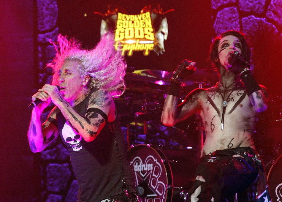 Andrew Biersack of Black Veil Brides and singer Dee Snider perform at the fourth annual Golden Gods awards at Nokia theatre in Los Angeles