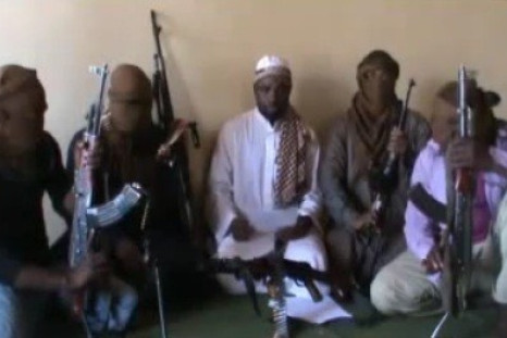 Boko Haram members in a YouTube video