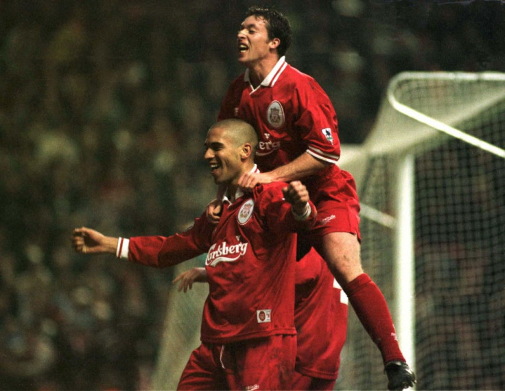 LIVERPOOL'S COLLYMORE SCORES AGAINST ASTON VILLA