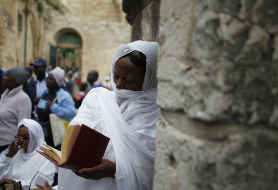 Ethiopian Orthodox worshippers at prayer