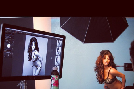 Kim Kardashian during her photo shoot