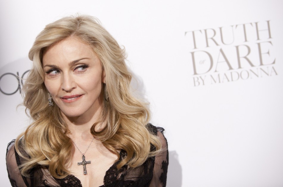 Madonna arrives to the launch of her new fragrance, quotTruth or Dare by Madonnaquot at Macys in New York