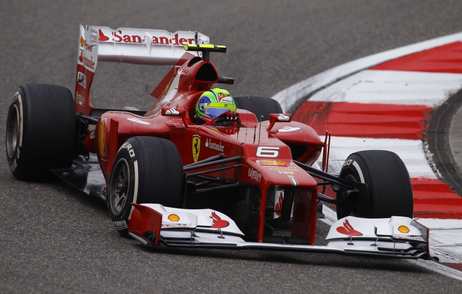 Ferrari Formula One driver Massa drives during the qualifying session of the Chinese F1 Grand Prix at Shanghai circuit
