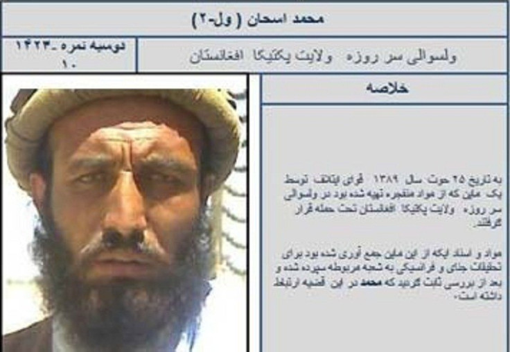 The Wanted poster for Mohammad Ashan which he took to claim his $100 reward (Nato/Isaf)