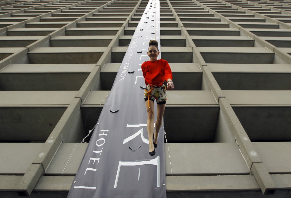 Revere Hotel Vertical Fashion Show Models Scale 24 Stories Face First