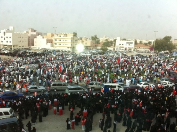 Protesters in Bahrains capital Manama