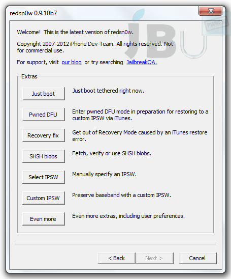 Redsn0w Update 0.9.10b7