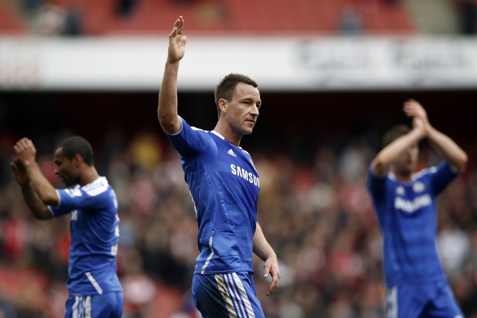 Chelsea039s Terry reacts after their English Premier League soccer match against Arsenal at the Emirates Stadium in London